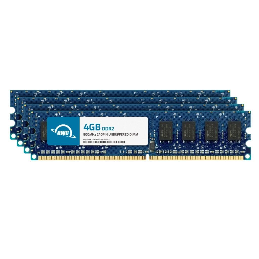 OWC 16GB (4x4GB) DDR2 800 PC2-6400 CL6 2Rx8 240-pin 1.8V Non